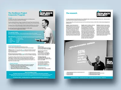 Corporate Program Flyers for The Resilience Project corporate flyers graphic design