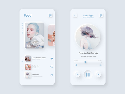 Music App app design ios music music app simulacrum ui ux