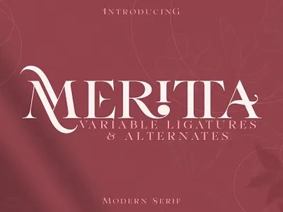 Meritta Serif display font fonts illustrator lettering modern modern font sans serif serif font typeface vintage font