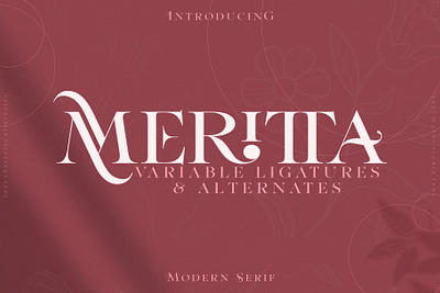 Meritta Serif display font fonts illustrator lettering modern modern font sans serif serif font typeface vintage font