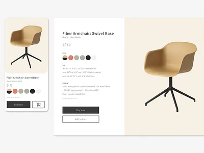 Daily UI 012 E Commerce Shop Single Item 012 app daily daily ui dailyui design ecommerce furniture furniture design ui ux