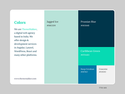 Color Pallete TTM-A04 branding colorpalette colors dribbble graphic illustration thememakker themes typography ui