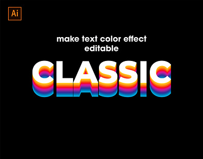 80s Gradient Color Text Effect Adobe Illustrator Tutorial adobe illustration adobe illustrator adobe illustrator tutorial colorful lettering text text effect