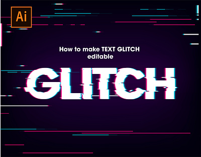 Glitch Text Adobe Illustrator Tutorial 3dtext adobe illustration adobe illustrator adobe illustrator tutorial calligraphy colorful flatdesign illustration lettering text effect typogaphy