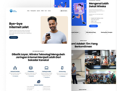 Wireka Teknologi - IT Solution Landing Page branding graphic design ui