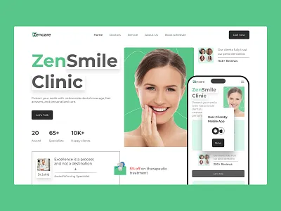 Dental Clinic Website clinic website denta dental care dental care website dental clinic dental website dentist dentist uiux design dentistry design doctor health health care homepage jahid hasan jion medical website orthodontics tooth care ui design website