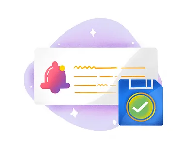 Push notification saved design illustration ipadpro notification procreate push notification save user web