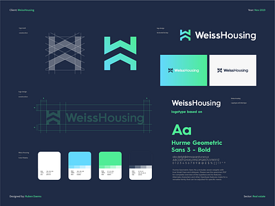 Weiss Housing - Brand identity appartement brand brand identity branding design designer house housing housing company housingmarket identity logo mark real estate real estate agency real estate logo