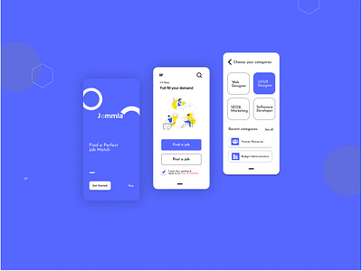 Job finder app app design illustration new job app trending trendy design ui ux uidesign