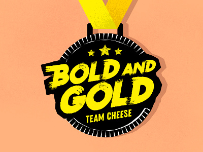 Logo: Bold and gold - Team cheese branding idenity logo logodesign medal no1 the best winner