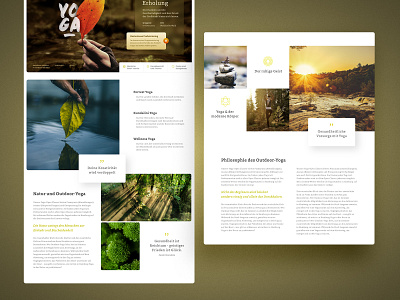 Green Yoga design freelancer germany hamburg homepage landingpage screendesign ui webdesign