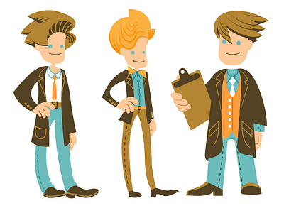 Characters for a game at Microsoft game illustration vector