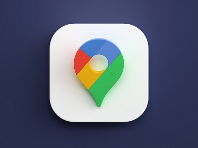 Google maps 3d 3dsmax app big sur design google icon icon design macos maps photoshop render vraz webshocker