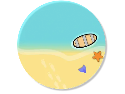 Summer Vacay Badge beach party branding design dribbbleweeklywarmup figma fun seashore