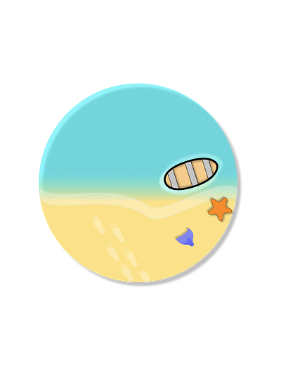 Summer Vacay Badge beach party branding design dribbbleweeklywarmup figma fun seashore