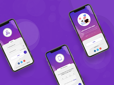 Mobile app Login & Signup UI app design clean ui creative app design design latest ui login login design minimal signup signup screen trending design trending ui ui