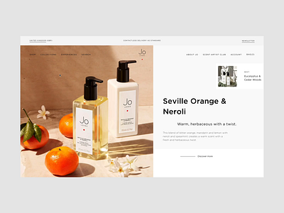 Jo Loves, Fragrance eCommerce | Collections animation beauty clean e comerce fragrance interface menu minimalist motion product design scent shop sidebar ui ux video web webdesign website