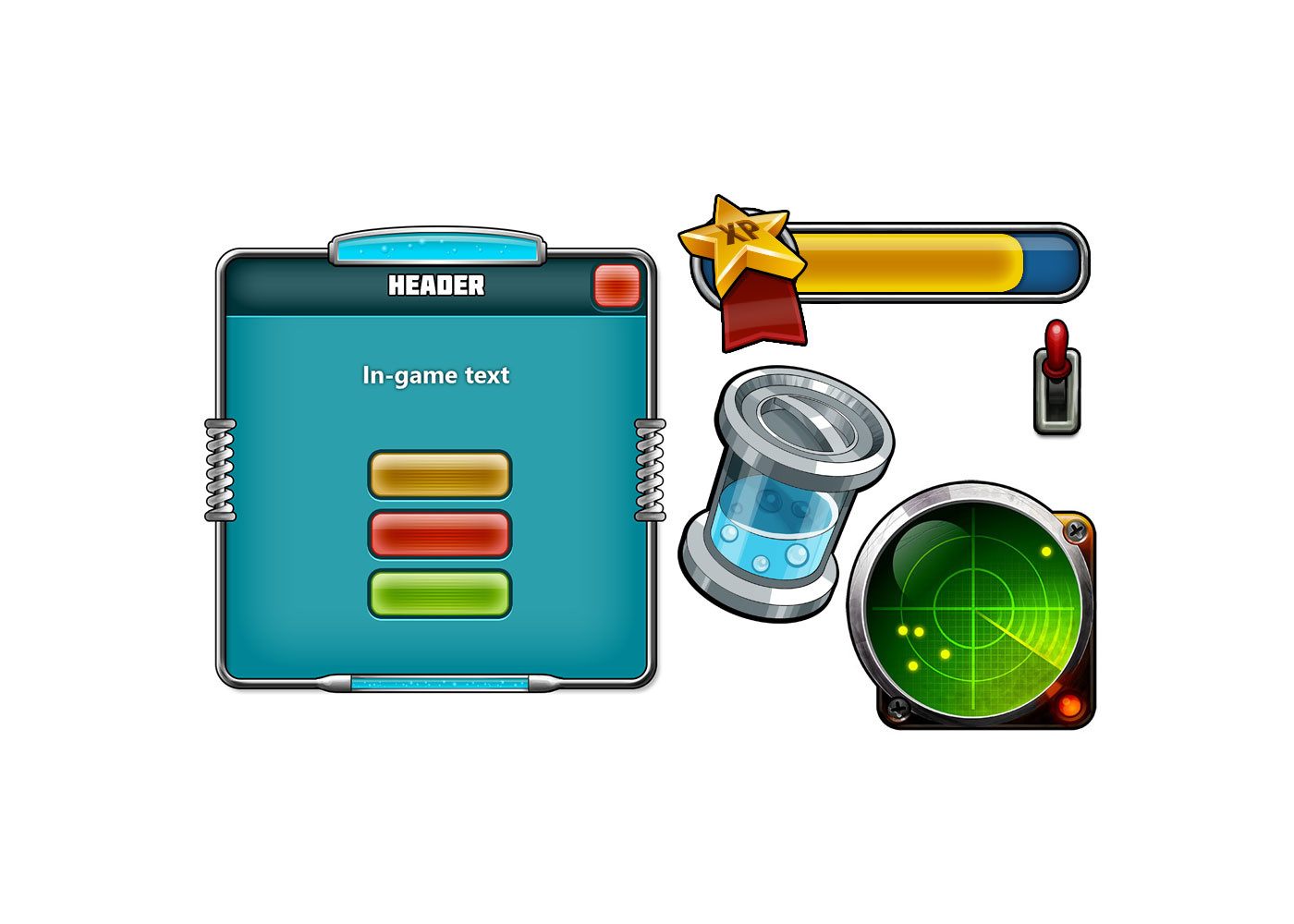 Example of UI concept for a game at Microsoft