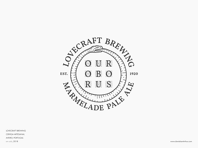 Marmelade Pale Ale // logofolio aveiro badge badge logo brewery brewing brewing company cerveja cerveja artesanal circular logo craftbeer elvas freelancer graphic designer logo lovecraft marmelade ouroboros pale snake snake logo