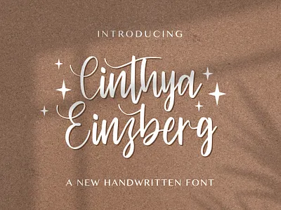 Cinthya Einzberg - Handwritten Font calligraphy casual elegant feminime handdrawn handlettering handwritten ligature logotype lovely luxury modern signature stylish whimsical