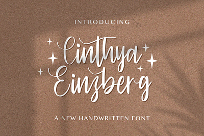 Cinthya Einzberg - Handwritten Font calligraphy casual elegant feminime handdrawn handlettering handwritten ligature logotype lovely luxury modern signature stylish whimsical
