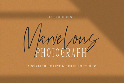 Marvelous Photograph - Font Duo calligraphy caps casual elegant feminime handdrawn handlettering handwritten ligature luxury modern serif signature stylish textured