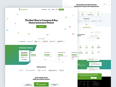 YoungAlfred Website car insurance clean gradient home insurance insurance interface modern saigon ui ux vietnam