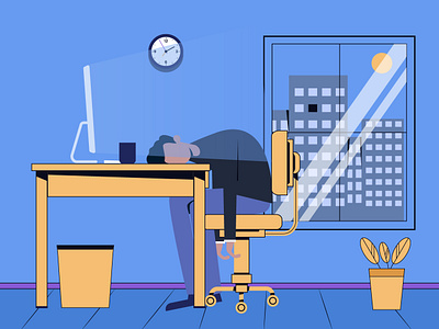 Overwork design illustration vector