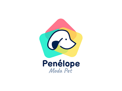 Logo design - Penélope Moda Pet dog green illustrator ilustration logo logo design logodesign pet red yellow