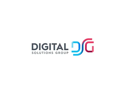 Digital Solutions Group Logo branding design icon illustration logo typography