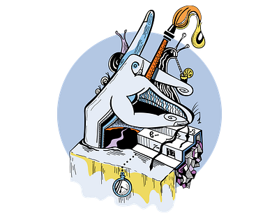 Tiempo escurrido animation draw illustration vector