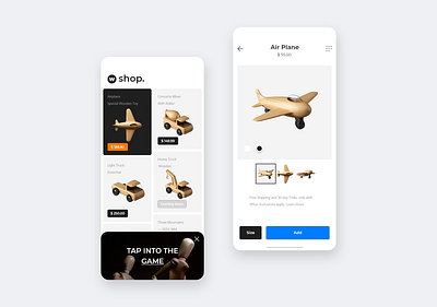 Mobile Store For Wooden sculptures - Shoots adobexd app app design creative design dribbble hellodribbble ios iphone mobile shop store ui uidesign uiux ux ux design uxdesign uxui