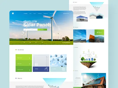 Alternative energy website alternative energy solar solar energy solar panel ui ui ux ui design web webdesign website website concept