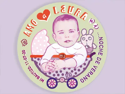 laura baptism badge badget sticker birthday colour composition graphic happybirthday icon illustration laura logo poster tone vector