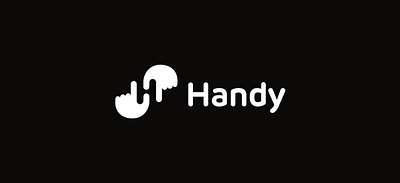 Handy clever logo app branding flatdesign illustration logo typography ui unique logo ux vector web