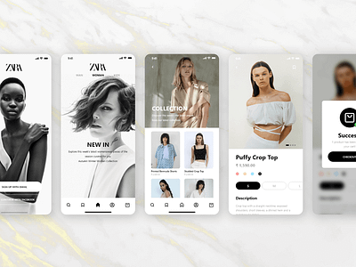 ZARA Concept design india mobile ui ui ui ux ui design