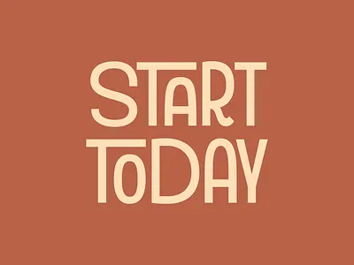 Start Today logo art deco branding design logo logotype retro typography
