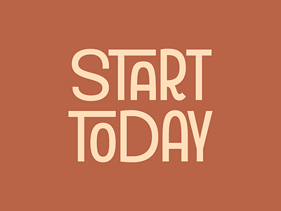 Start Today logo art deco branding design logo logotype retro typography