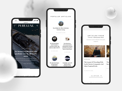 Pure Luxe | Online Magazine - On Behance now! branding design logo magazine typography ui ux webdesign website