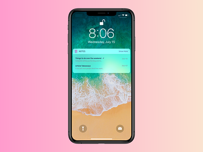 Notes Widget UI 100daysofui dailyui design ios mobile mobile app mobile app design mobile design mobile ui notes notes widget productdesign ui ux widget
