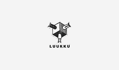 Luukku logo branding graphic design illustration lino cut lino print logo logo design