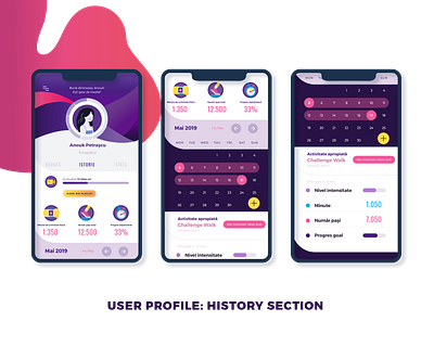 User Orofile Mobile UI Design calendar design app illustration mobile app mobile design profile app mobile ui design ui designer user profile design