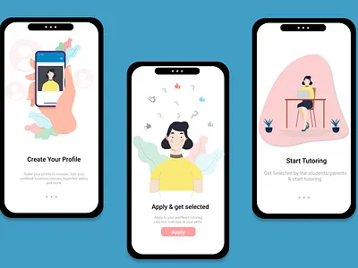 Onboarding Ui illustration account app character create figmadesign girl illustration mobile app onboarding onboarding illustration onboarding screens onboarding ui select tutor uiux design uiuxdesign vector illustration