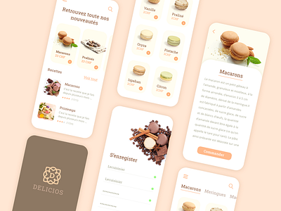 macaron apps concept apps branding letter minimal mobile ui ui kit ux