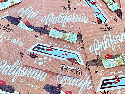 california dreamin’ architecture california enamel pin house mid century mid century modern outside palm springs palm tree pin pool retro summer