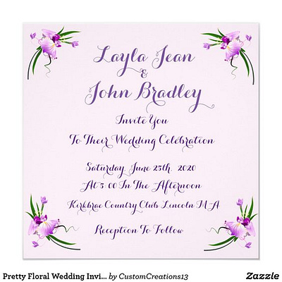 Pretty floral wedding invitation engagement floral flowers invite invites married pretty wedding wedding invite zazzle