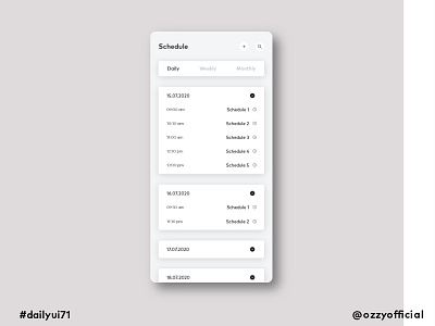 dailyui71 071 dailyui071 dailyuichallenge schedule