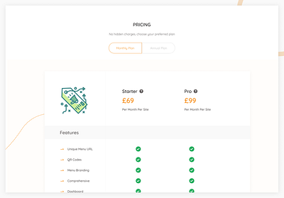 Pricing Table landing page pricing table saas ui ux