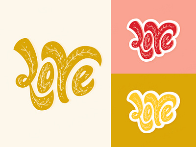 Love Stickers doodle love sticker stickermule typography vines