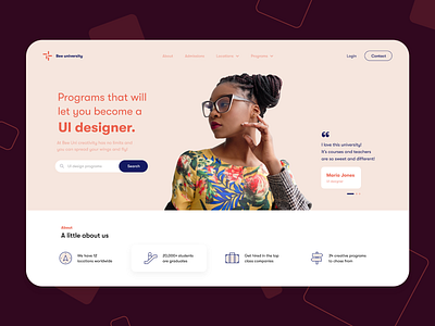 College/University Website Concept Design app creative design illustration portal ui uiux ux uxui web webdesign webinterface website website concept website design website ux